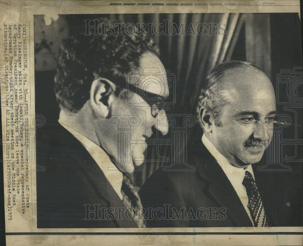 1973 Press Photo Henry Kissinger State Secretary - Historic Images