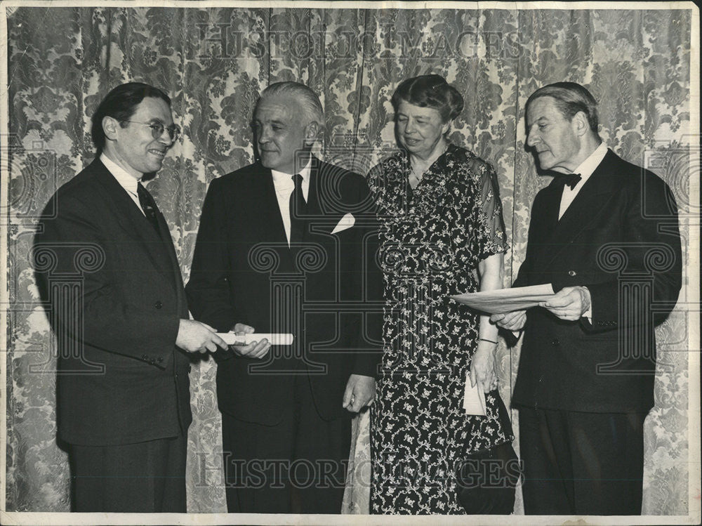 1948 Press Photo American Jewish Congress Marshall Field Pres Dr Stephen Wise - Historic Images