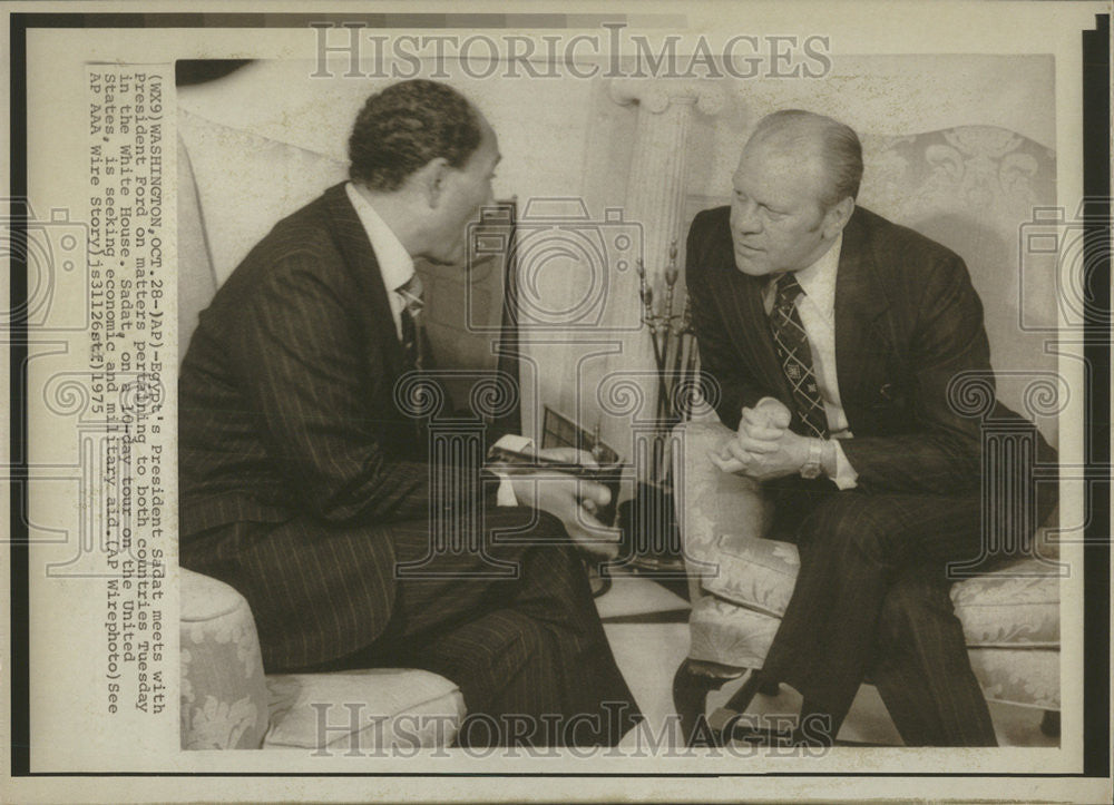 1975 Press Photo United States President Gerald R. Ford - Historic Images