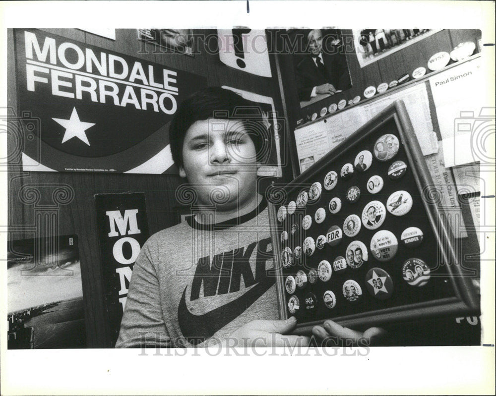 1984 Press Photo Robert Festenstein Maine East High School Student - Historic Images