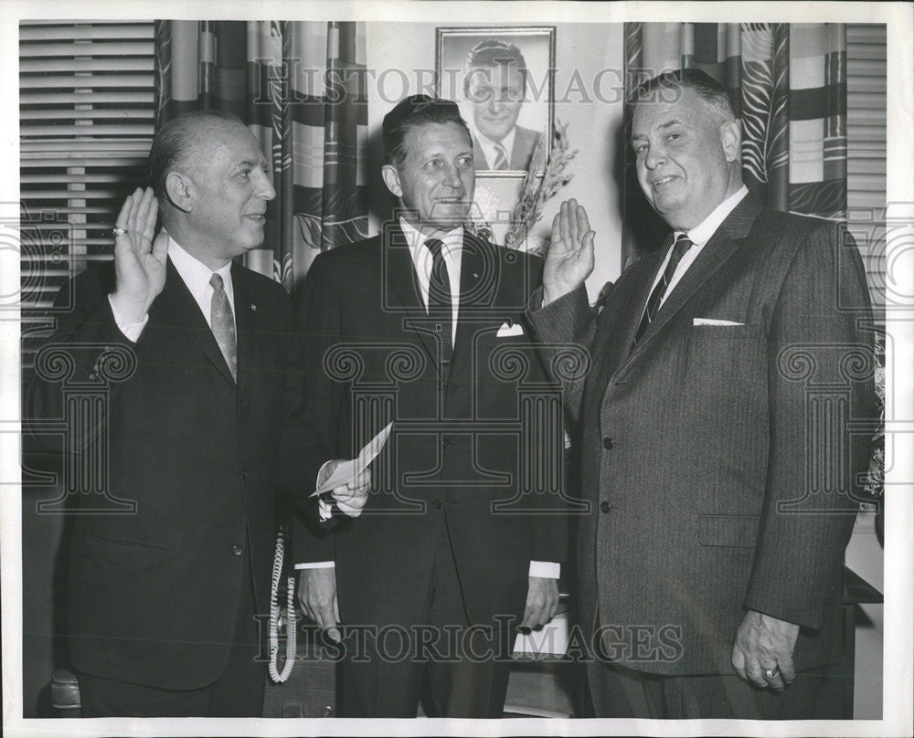 1961 Press Photo Judge Abraham Lincoln Marovitz, Gov. Otto Kerner and Robert Don - Historic Images