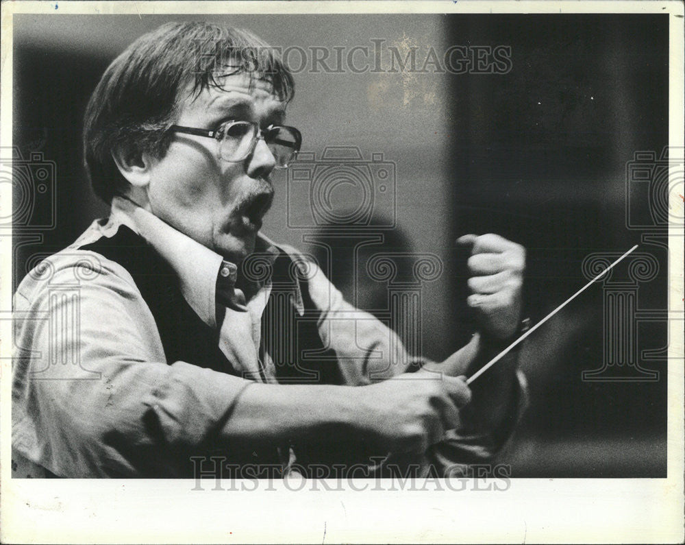 1986 Press Photo William Ferris Chorale Musician Conductor - Historic Images