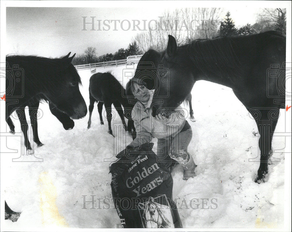 1991 Press Photo Donna Ewing Hooved President Animal Humane Society - Historic Images