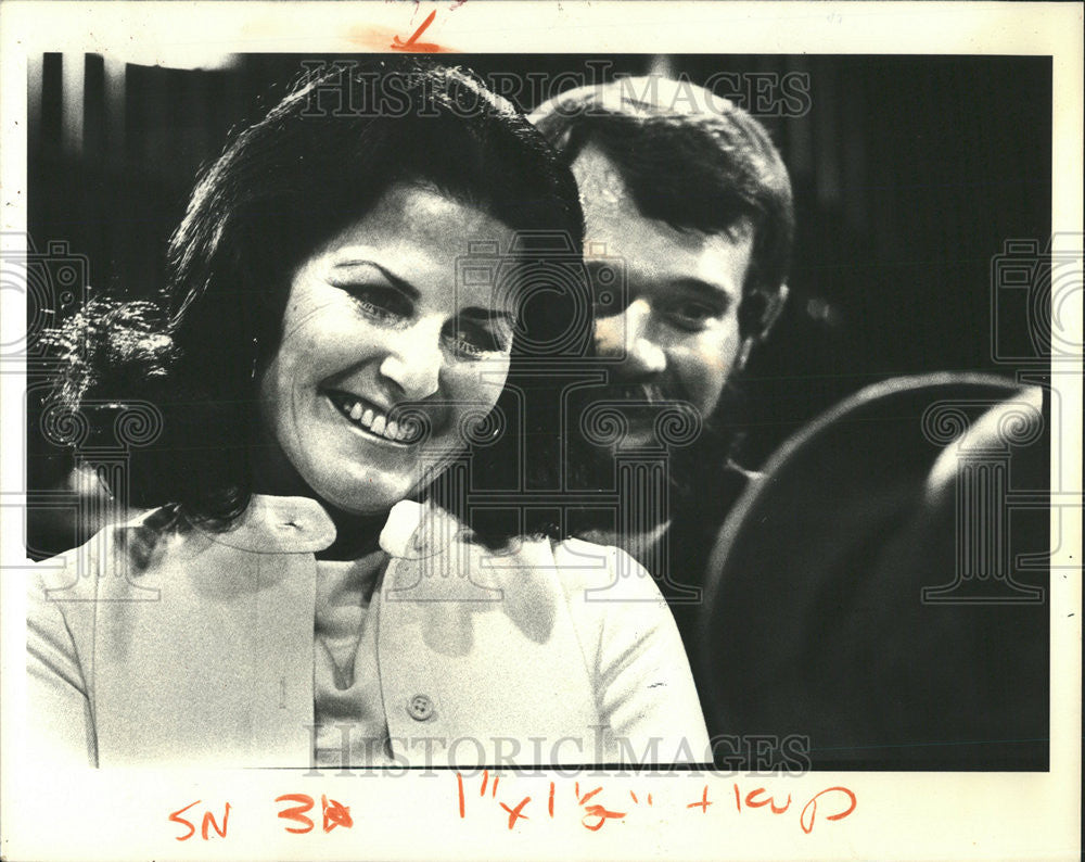 1977 Press Photo Judith Campbell Exner and husband Dan Exner - Historic Images