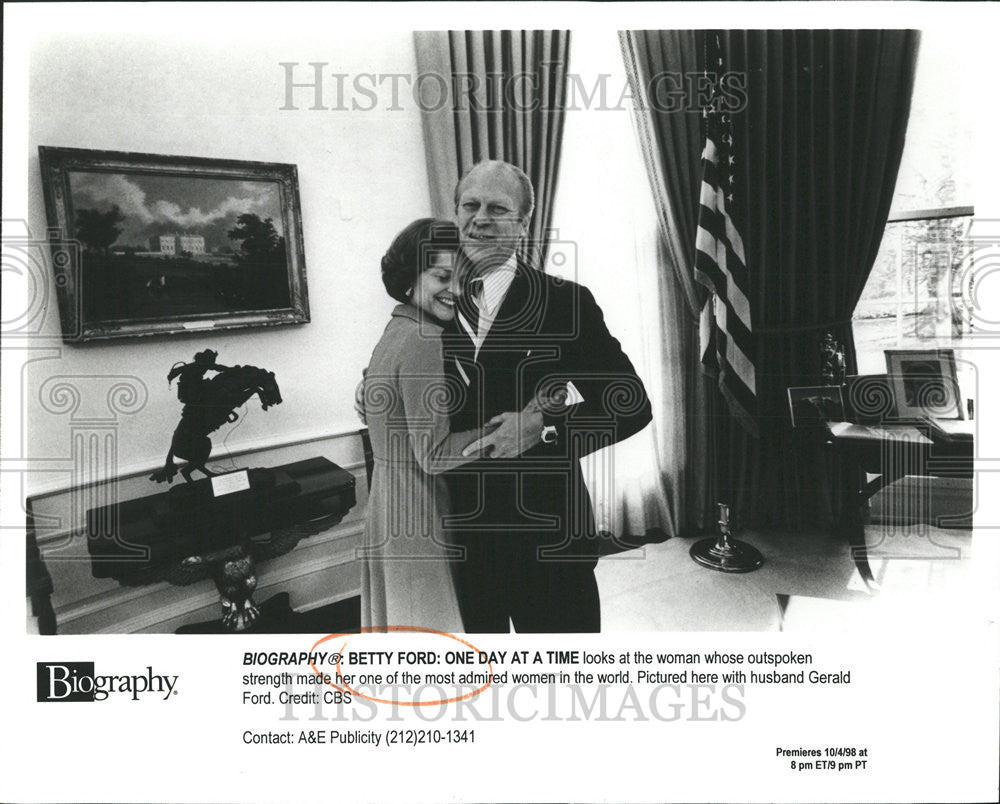 1998 Press Photo Biography of Betty Ford &quot;One Day at a Time&quot; on CBS - Historic Images