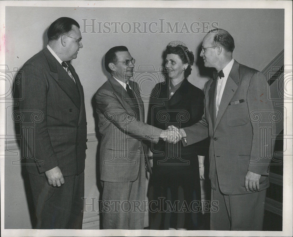 1952 Press Photo Education council Melvin Lockard Jr Dr William Mohlenbrock - Historic Images