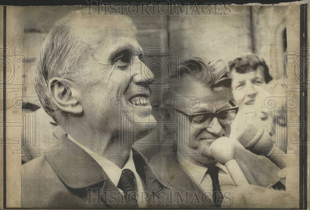 1972 Press Photo Christian Peoples Party Leader Lars Korvald Government Newsman - Historic Images