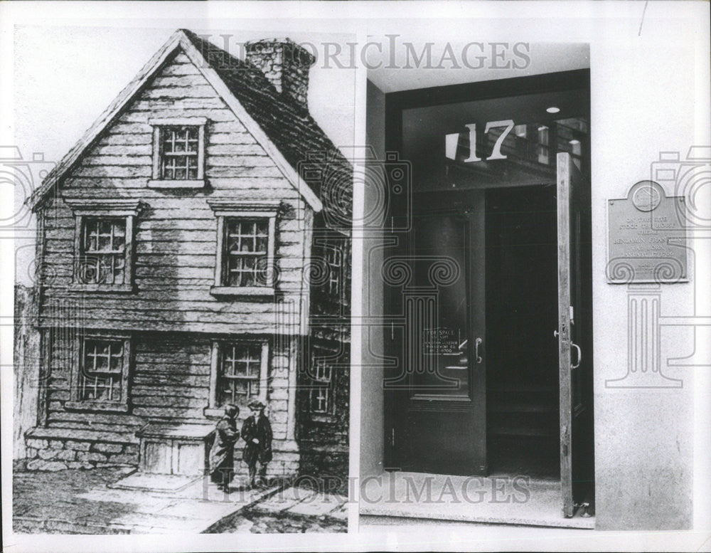 1963 Press Photo Benjamin Franklin Historic building Boston - Historic Images