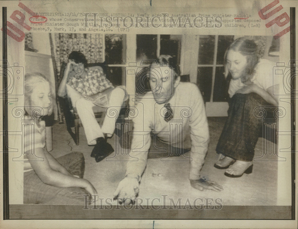 1975 Press Photo Minister Gough Whitlam Australian Prime Minister Malcolm Fraser - Historic Images