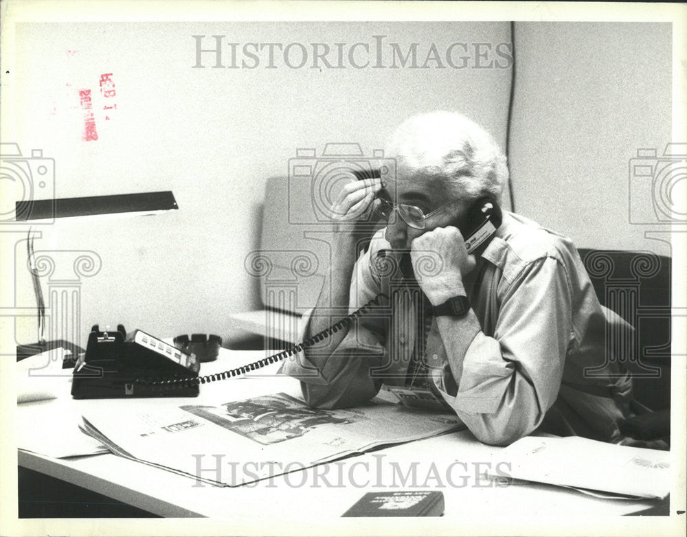 1984 Press Photo Reuven Frank, Executive Producer of NBC News - Historic Images