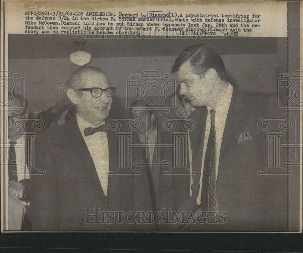 1969 Press Photo Dr. Bernard L. Diamond Psychiatrist - Historic Images