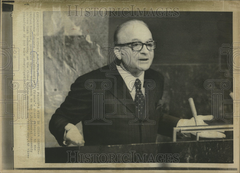 1971 Press Photo France Ambassador Jacques Kosciusko-Morizet - Historic Images