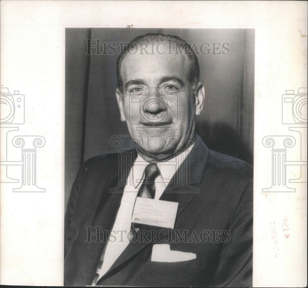 1963 Press Photo William Kelly President American Bankers Washington election - Historic Images