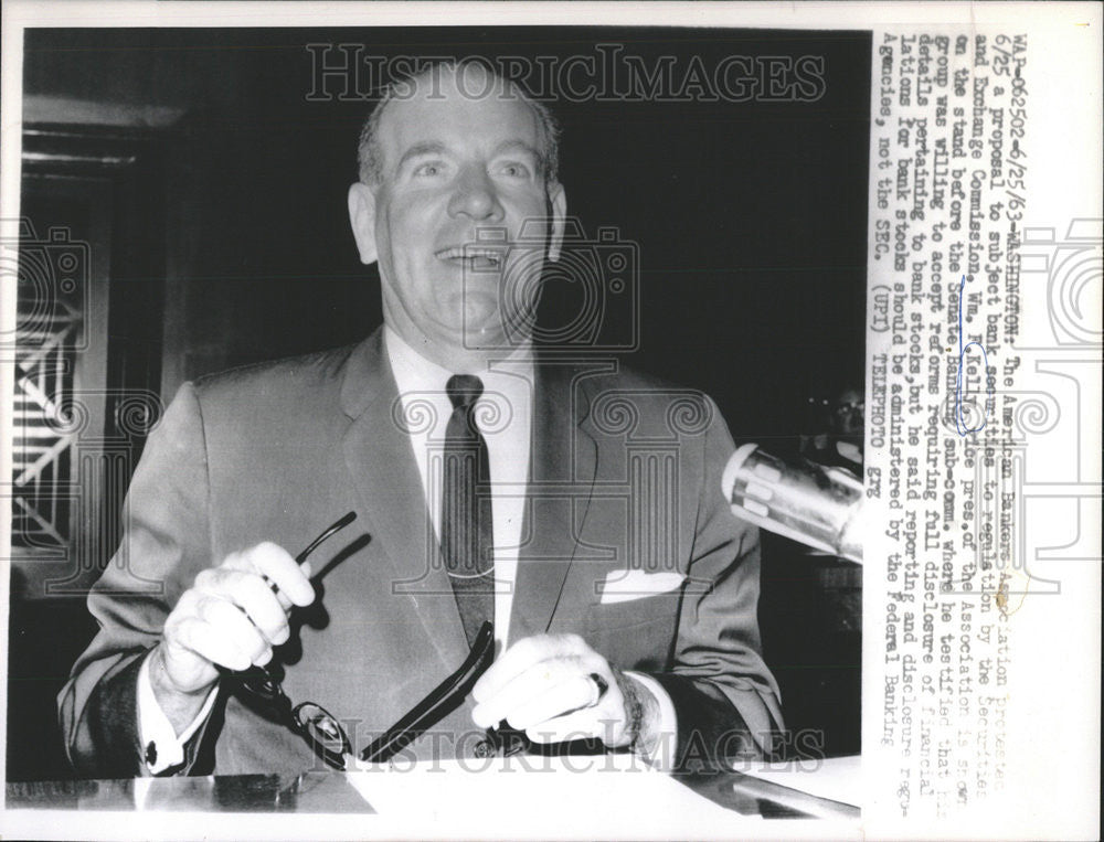 1963 Press Photo Wm.F. Kelly Vice President - Historic Images