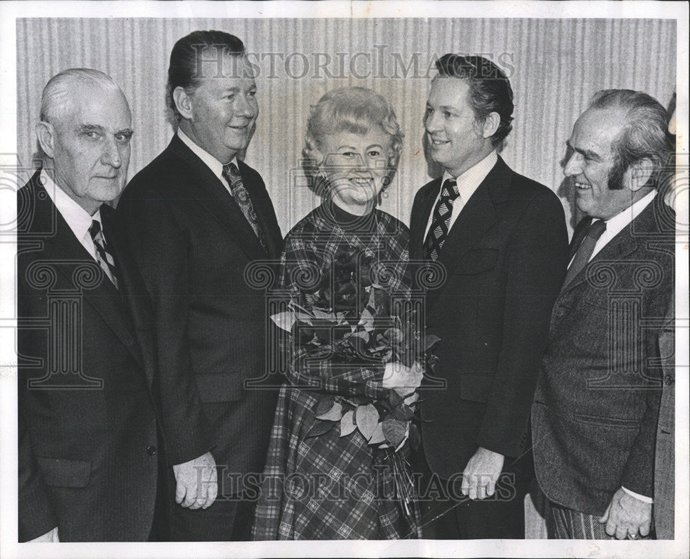 1973 Press Photo Alice Korthauer Surprice Luncheon Athletic Club Attorney - Historic Images