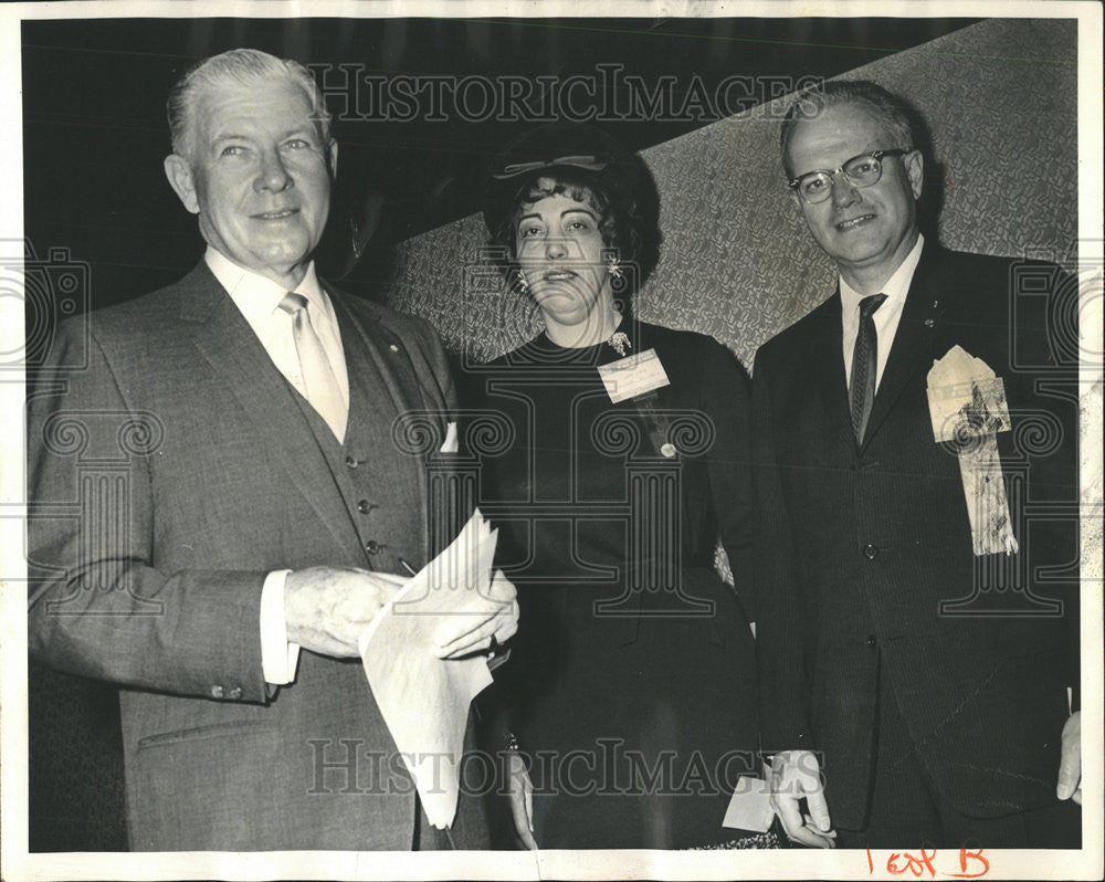 1965 Press Photo George Murphy speaker Luncheon Jane Long treasThomas MeKay - Historic Images