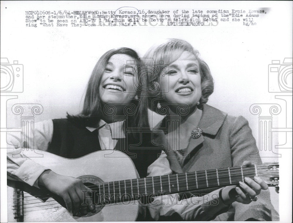 1964 Press Photo Betty Kovacs daughter comedian Ernie Kovacs Edie Adams Kovacs - Historic Images