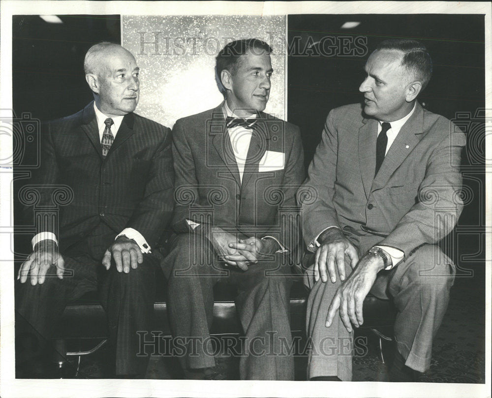 1963 Press Photo Henry Koven, Friedman Koven and Robert Farwell attending lunche - Historic Images