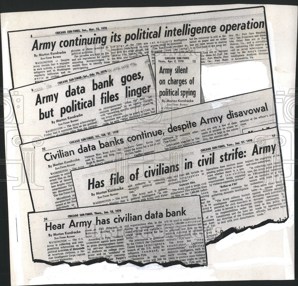 1970 Press Photo Hear Army Civilian Data Bank Continue Despite Army Disvowal. - Historic Images