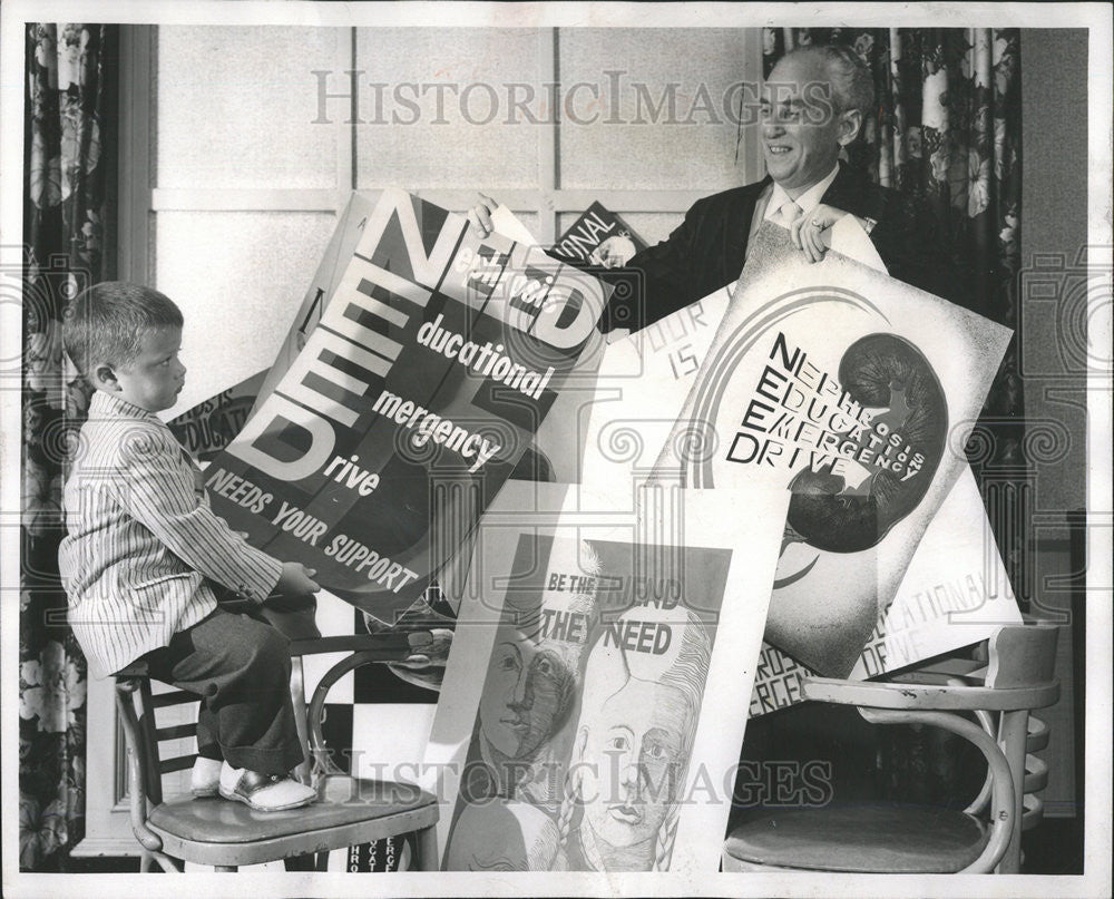 1963 Press Photo David Baldwin Nephrosis Victim Won Second Place in Cartoon. - Historic Images