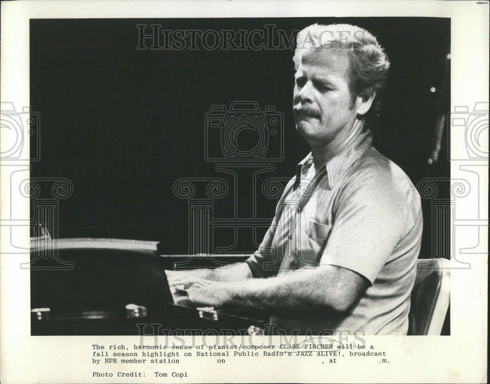 1980 Press Photo Rich Harmonic Sense Pianist Composer Clare Fischer Fall Season - Historic Images