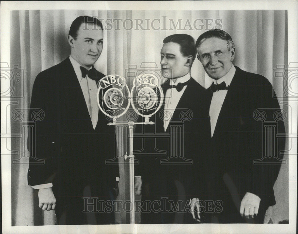 1953 Press Photo Tenor Franklyn Baur Harvey Firestone Appear First Broadcast - Historic Images