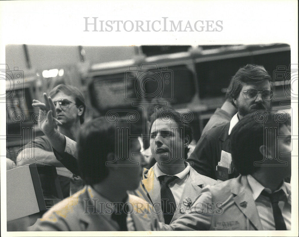 1986 Press Photo Pat Finley Option Trader - Historic Images