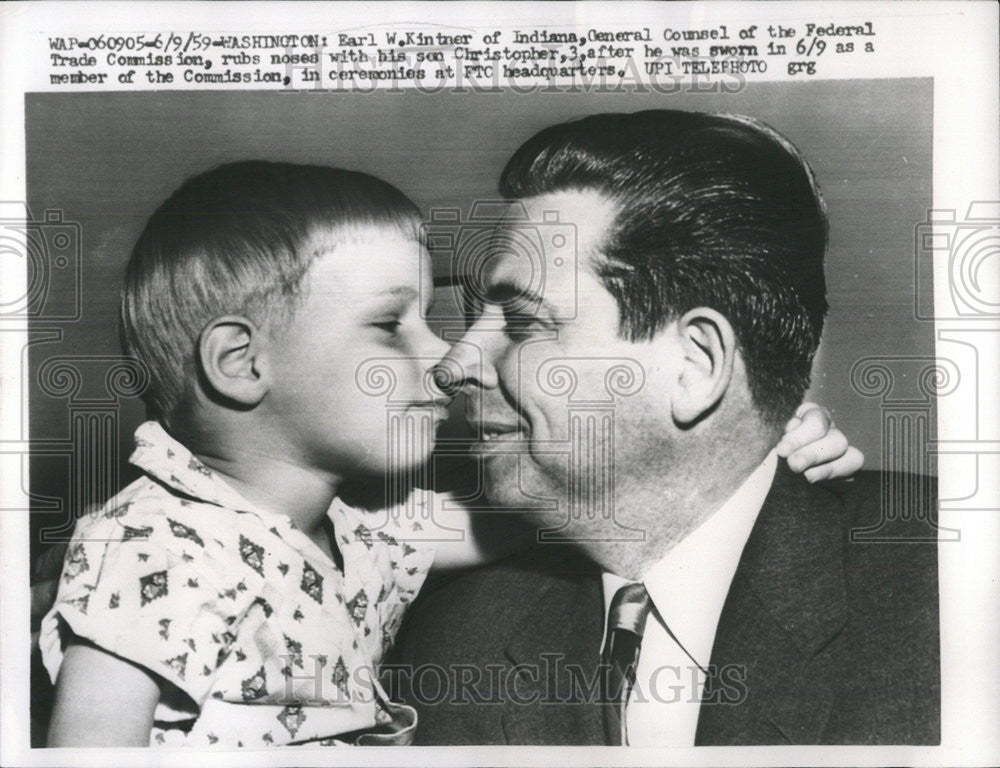 1959 Press Photo Earl W Kinter General Counsel Federal Trade Commission - Historic Images