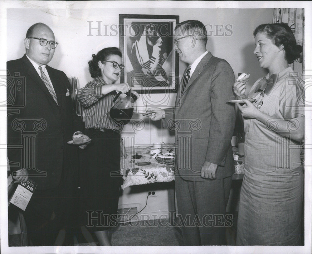 1948 Press Photo Koffee Klatch Harry Kinser Harry Kinser Democratic Candidates - Historic Images