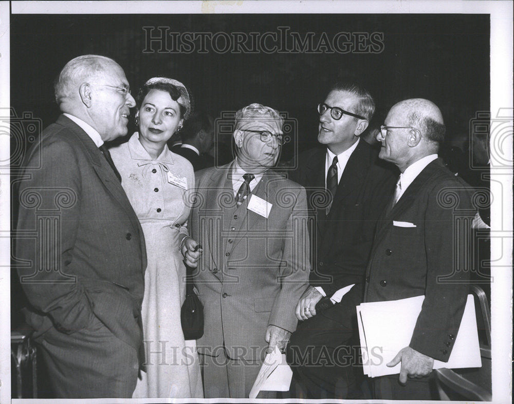 1955 Press Photo Democrat State Hawaii Chicago Strategy Meet Plate Dinner - Historic Images