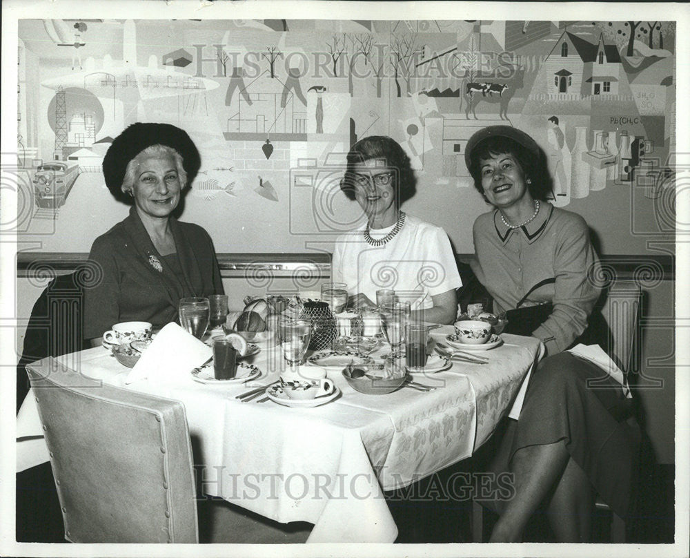 1955 Press Photo Leon Despres William Keck Michael Women Architectural League - Historic Images