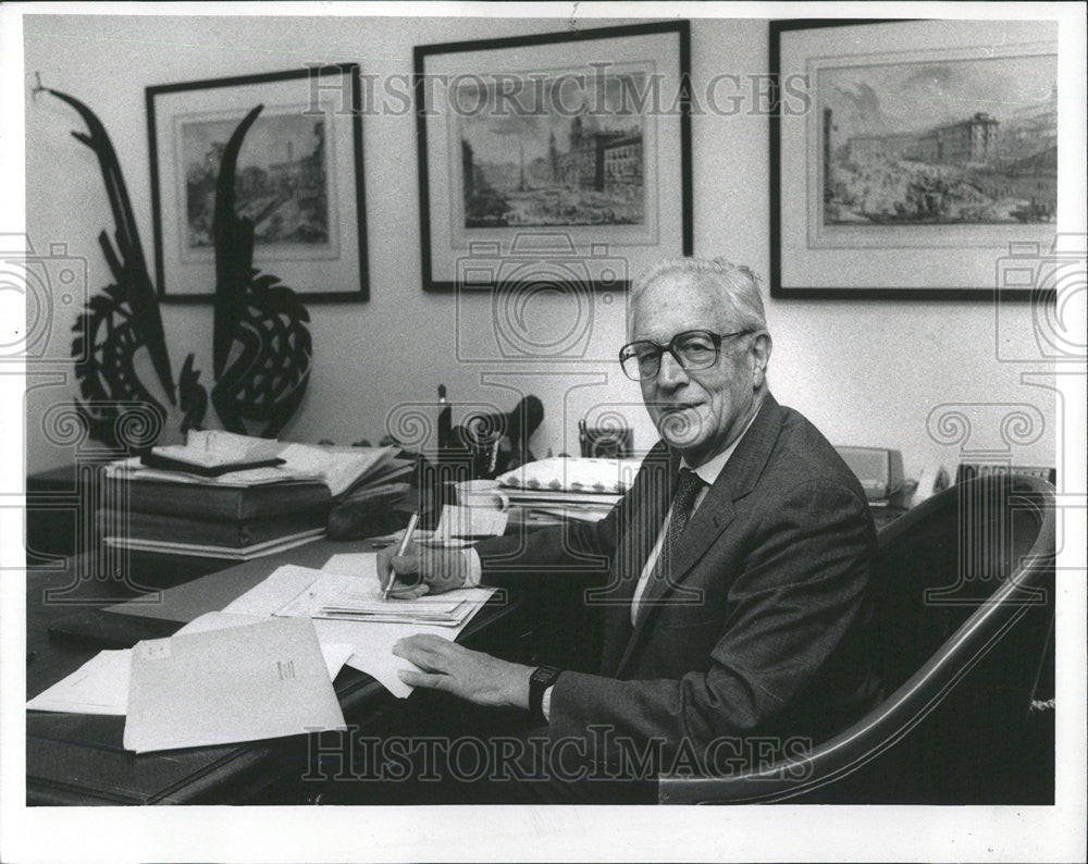 1989 Press Photo Leon Mathis Despres author attorney politician Richard Daley - Historic Images