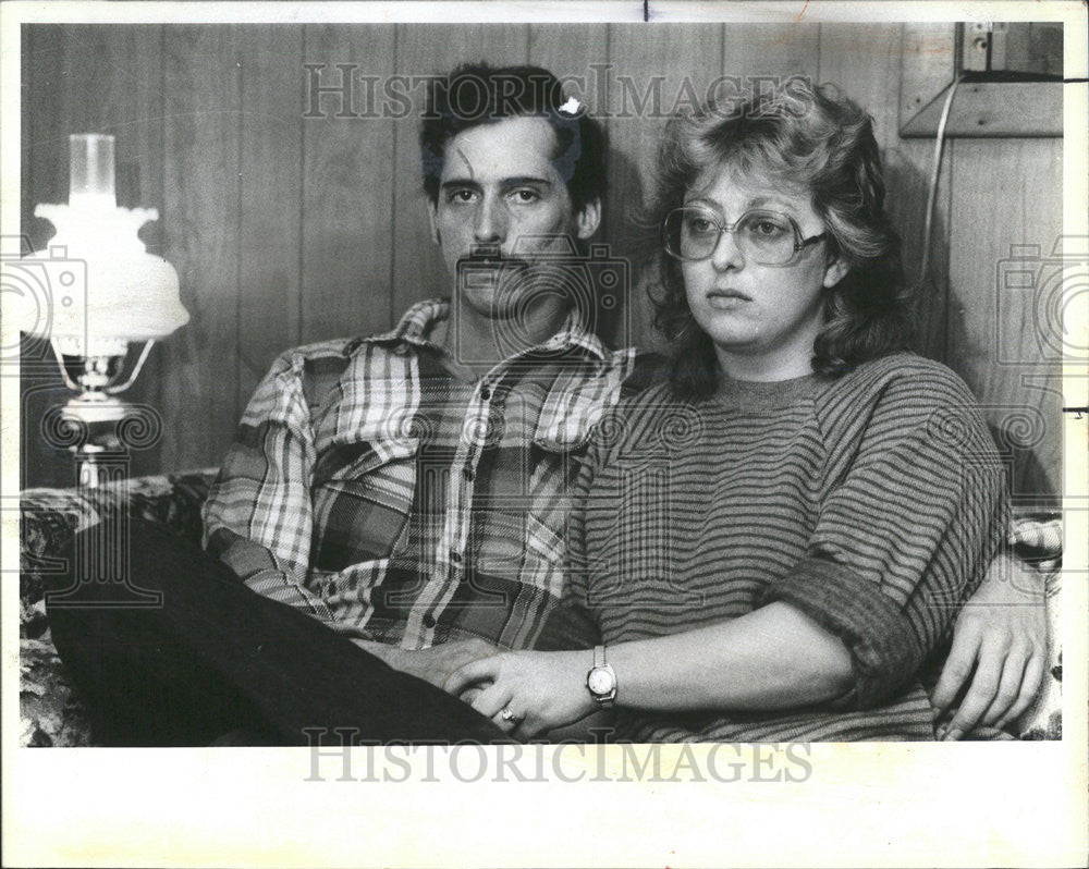 1984 Press Photo Tina DesForges Illinois Toddler Michael&#39;s Mother - Historic Images