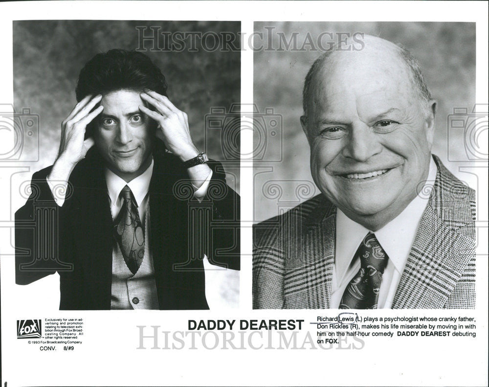 Press Photo Don Rickies Richard Lewis comedian actor Daddy Dearest movie scene - Historic Images