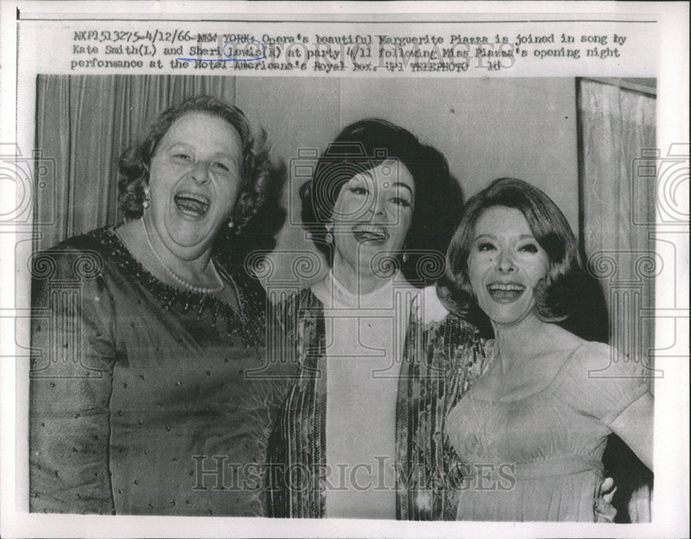 1966 Press Photo Opera Beautiful Marguerite Piazza Kate Smith Shari Lewis Royal - Historic Images