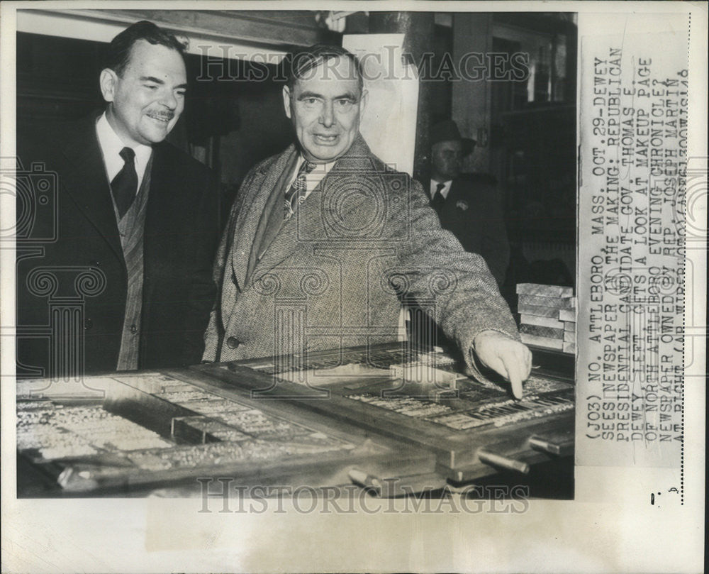 1948 Press Photo Republican Presidential Candidate Gov. Thomas E. Dewey - Historic Images