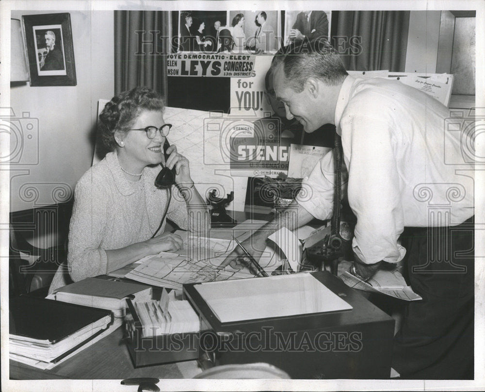 1956 Press Photo Mrs. Helen Benson Leys, Democratic Candidate for Congress - Historic Images