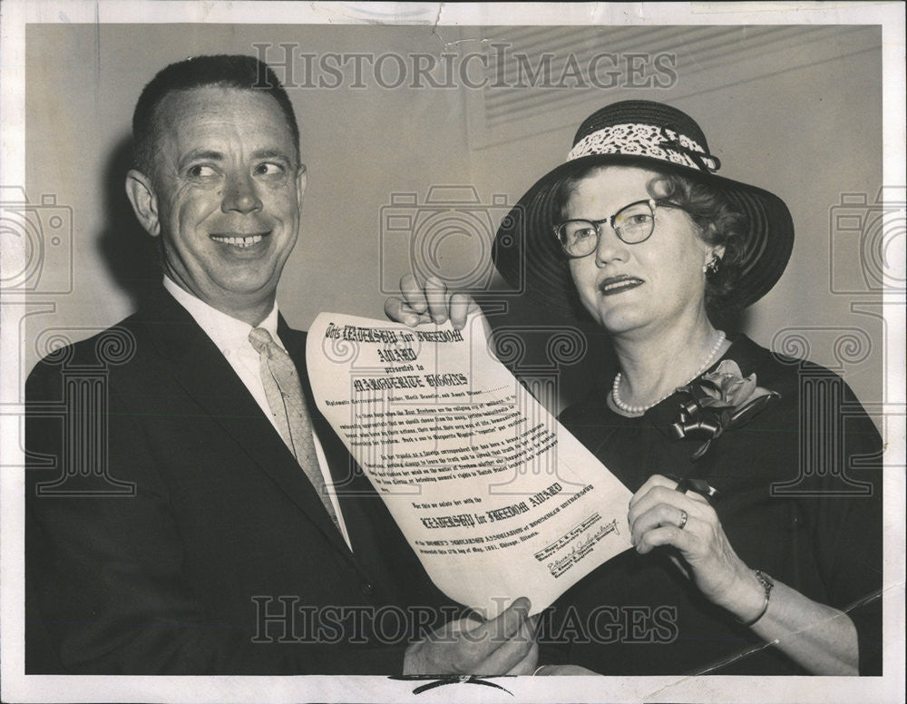 1961 Press Photo Mrs. Leys president Roosevelt Women&#39;s Scholarship Association - Historic Images