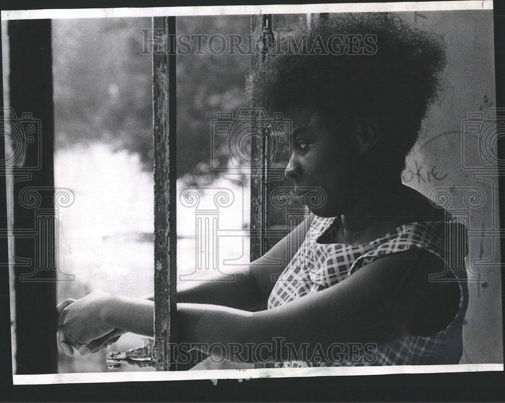 1970 Press Photo Susie Franklin,poor,black,poet - Historic Images