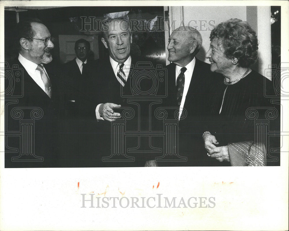 1981 Press Photo Senator Henry Jackson David Wolf Silverman Honor Couple Church - Historic Images