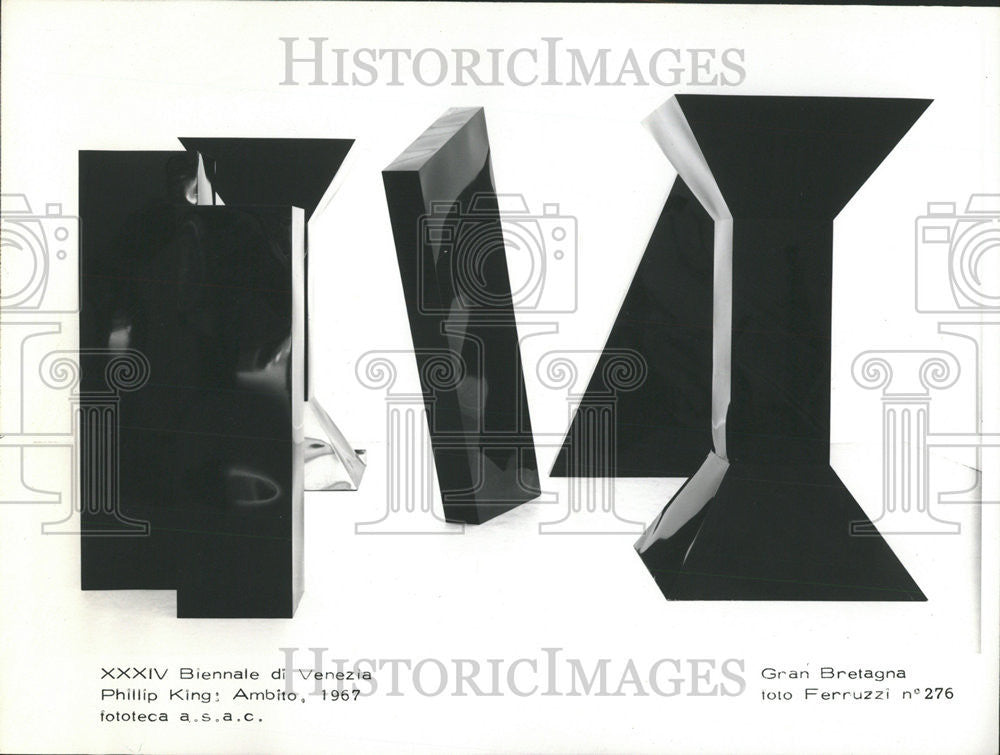 1967 Press Photo Philip King sculpture - Historic Images