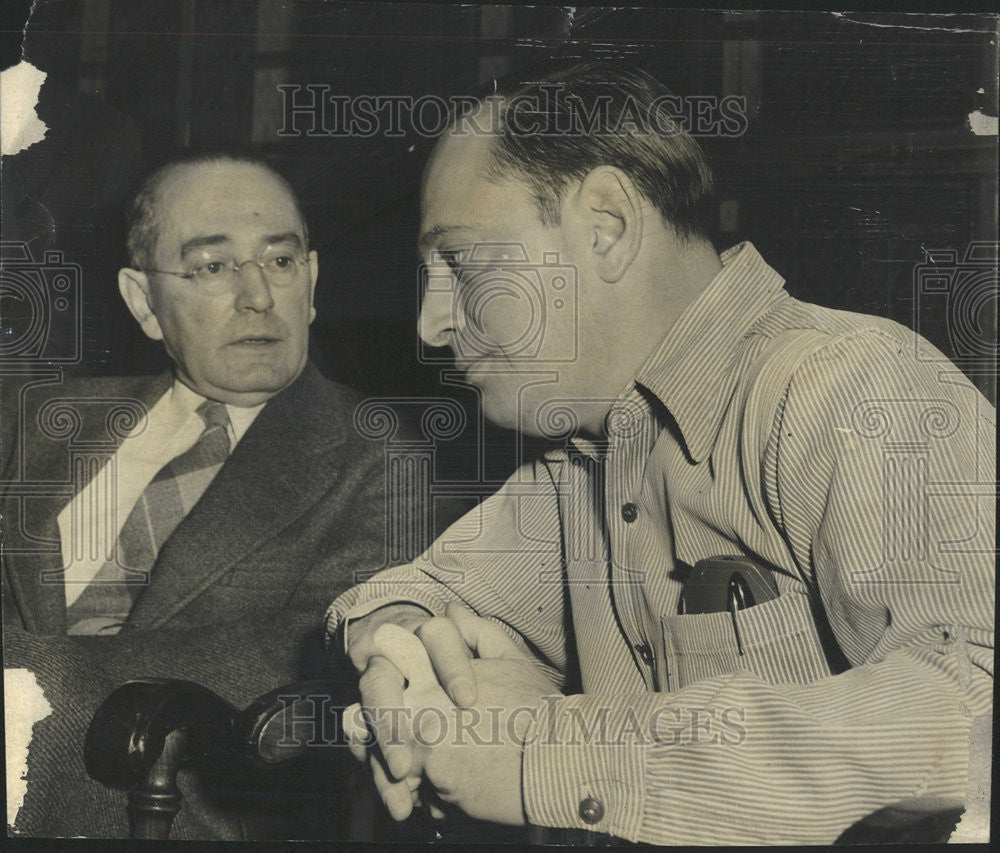 1963 Press Photo Nathan Leopold professor William Bryan North Western University - Historic Images