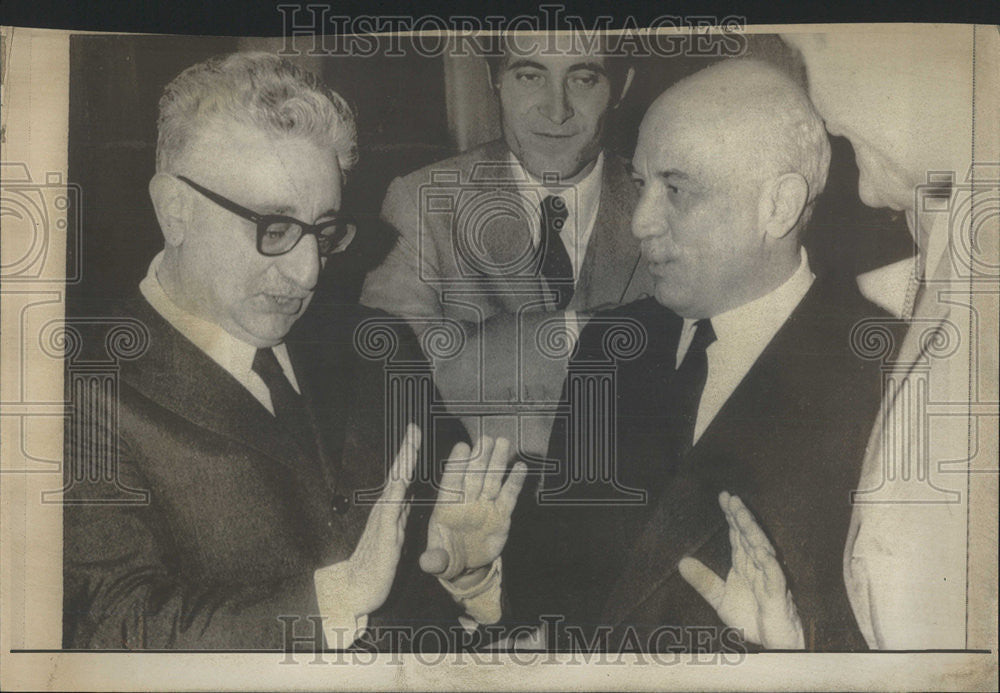 1968 Press Photo Italian Premier Giovanni Leone and Senate Pres Amintore Fanfani - Historic Images