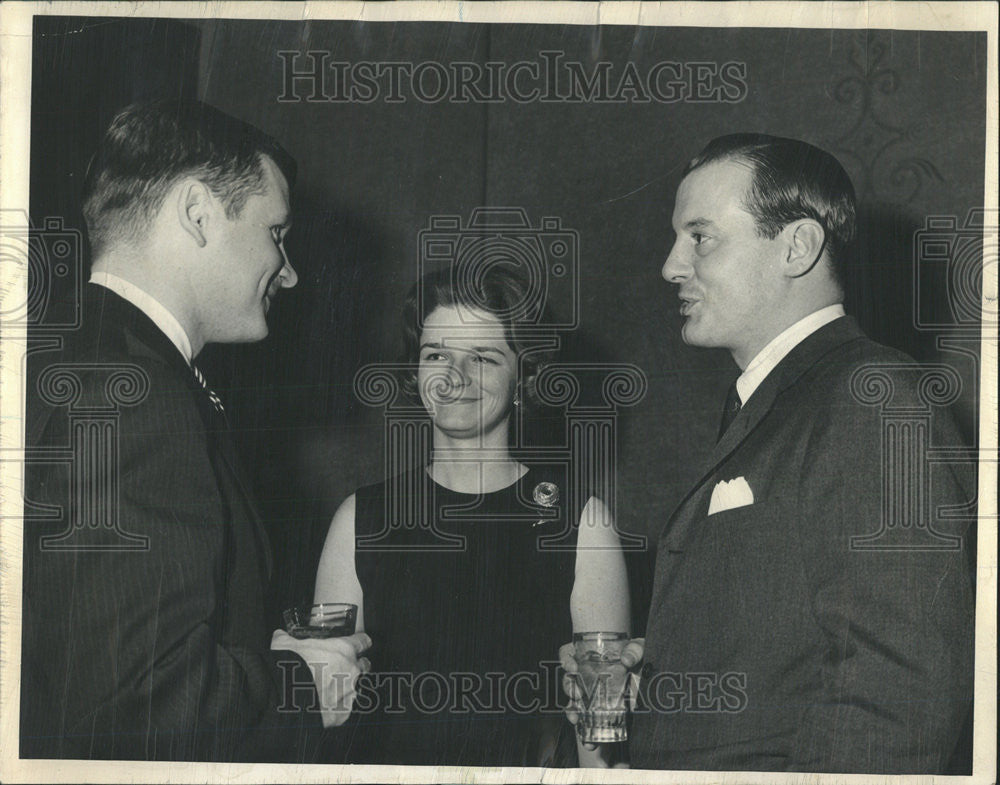 1964 Press Photo James Leonard wife Margot Geneva William De Frise Dinner Dance - Historic Images