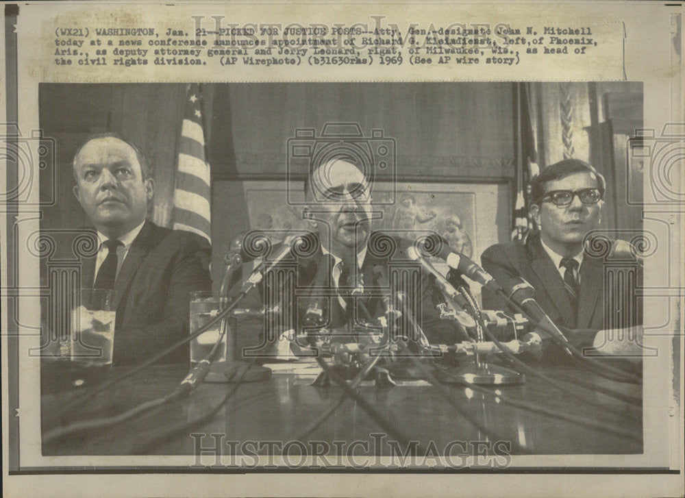 1969 Press Photo Richard Kleindienst Appointed Deputy Attorney General - Historic Images