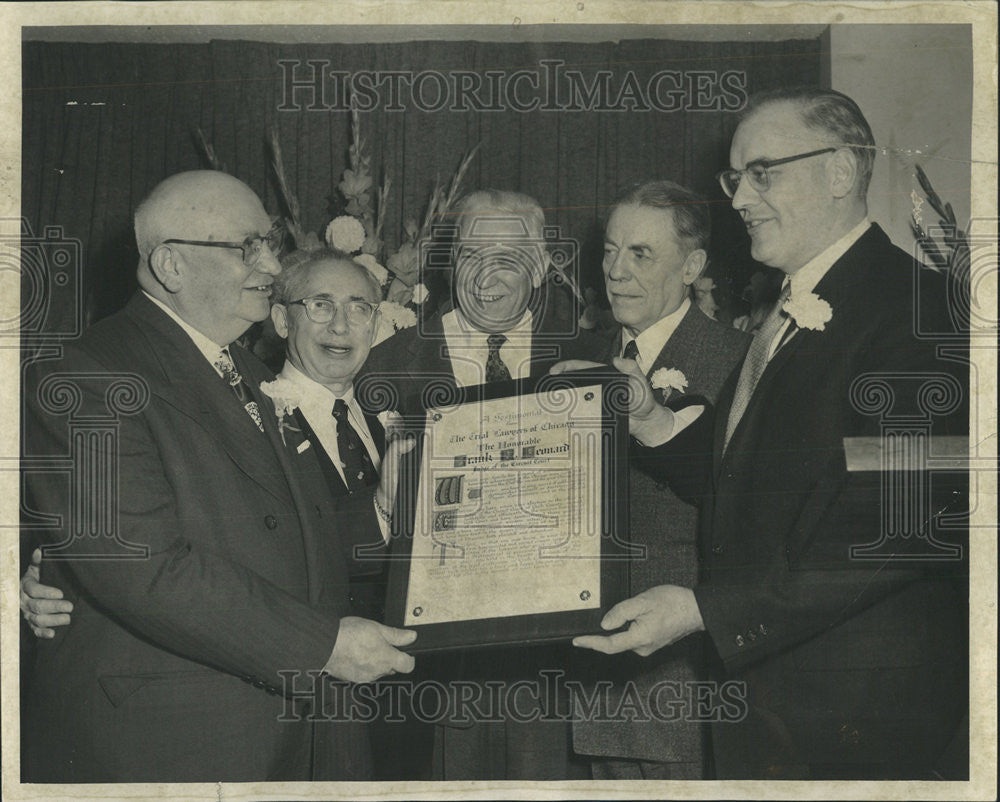 1956 Press Photo Judges Frank Leonard Harry Fisher William Tough Harold Ward - Historic Images