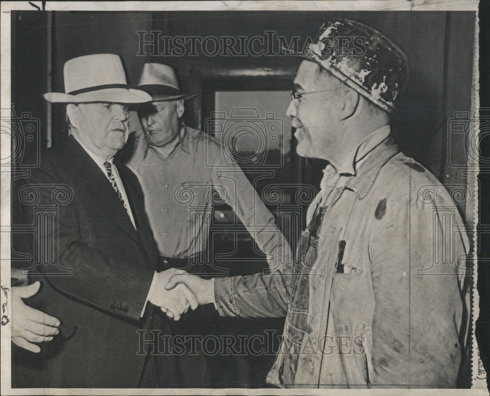 1947 Press Photo John Llewellyn Lewis United Mine Workers America - Historic Images