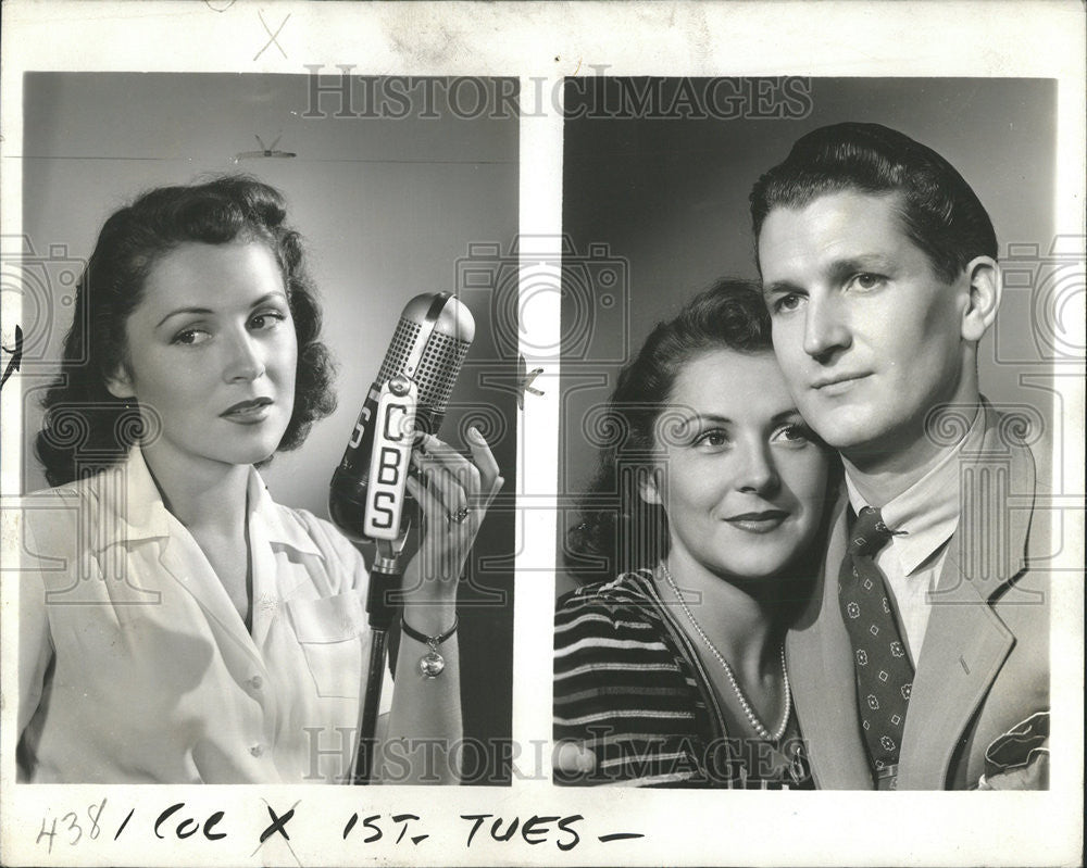 1940 Press Photo Helen Lewis and Clayton Collier radio artist - Historic Images