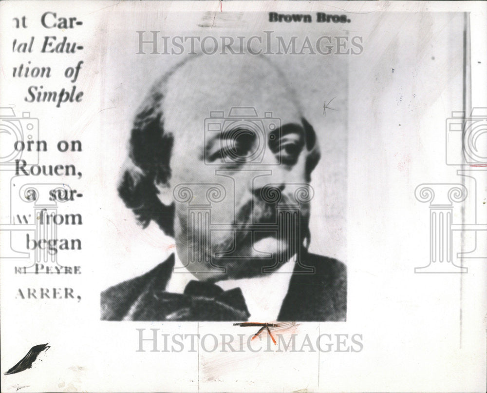 1967 Press Photo Gustave Flaubert French Western Novelists Madame Bovary - Historic Images