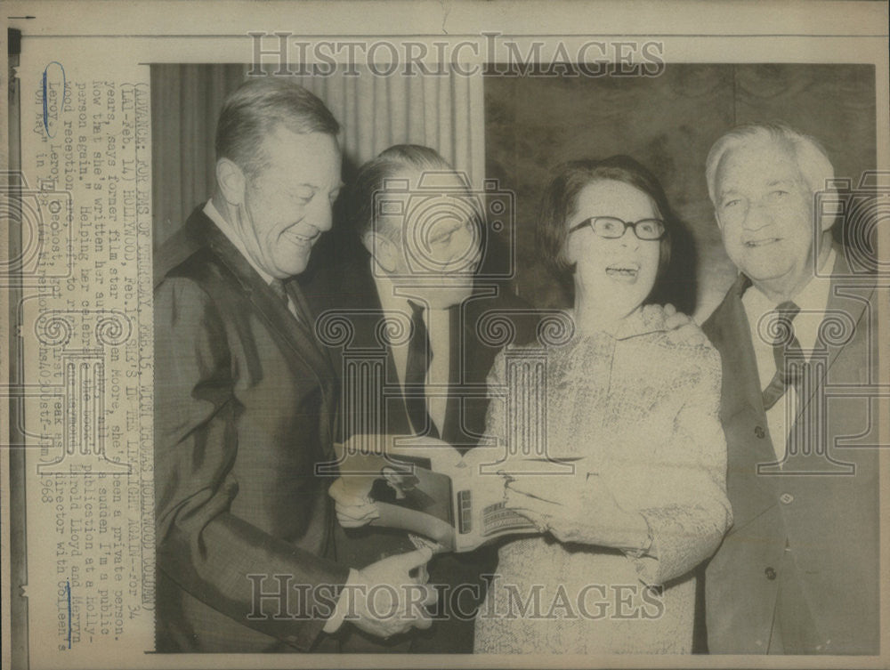 1968 Press Photo Cann Raymond Harold Lloyd Mervyn LeRoy Colleen Moore - Historic Images